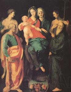 Jacopo Pontormo The Virgin and Child with Four Saints and the Good Thief with (mk05) Germany oil painting art